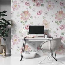 Load image into Gallery viewer, Vintage Floral wallpaper, Vintage nursery decor, Flower Pattern wall covering,