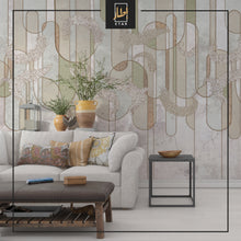 Load image into Gallery viewer, Rococo Style Wallpaper , Geometric Shape Wallpaper , Concrete Wallpaper , Background Wallpaper
