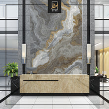 Load image into Gallery viewer, Grey and Brown Tones Marble Design Wallpaper Dark Colors Stone Wall Mural
