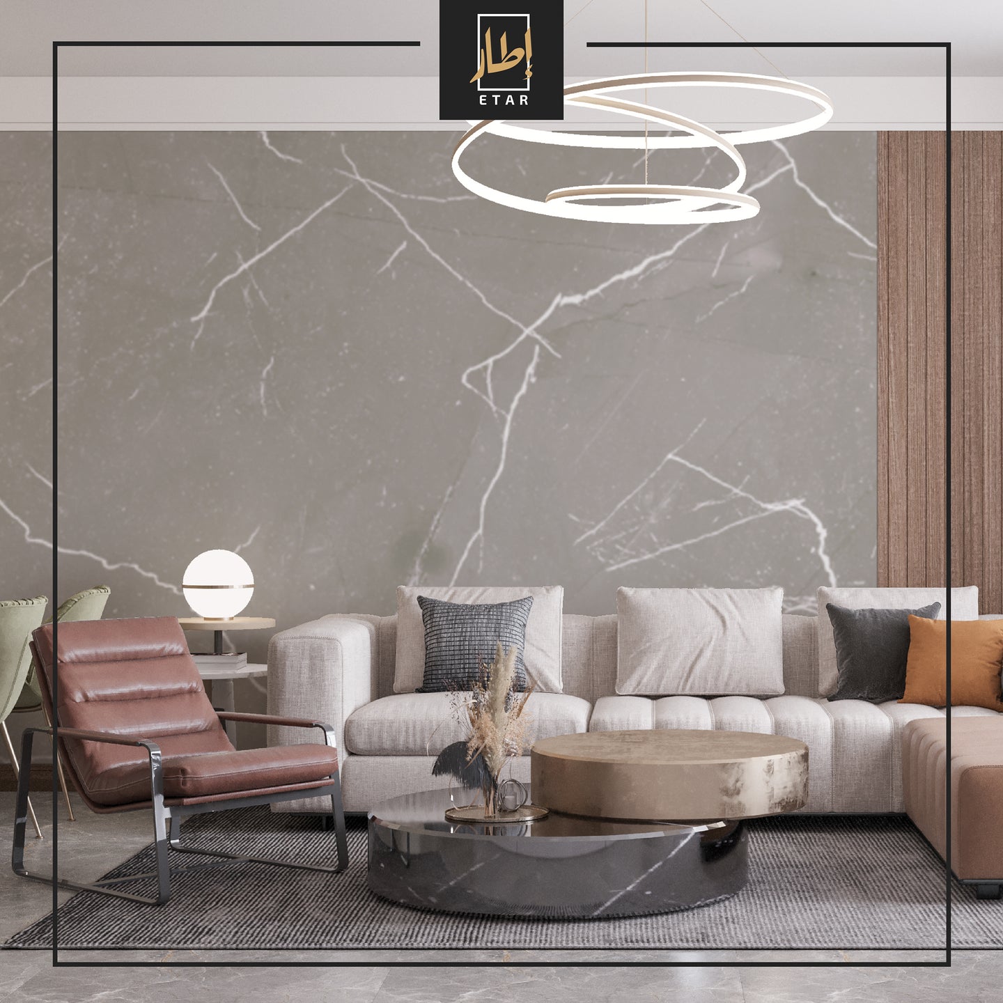 Silver Marble Wallpaper- Marble Texture Mural-Living Room- Bedroom Wallpaper