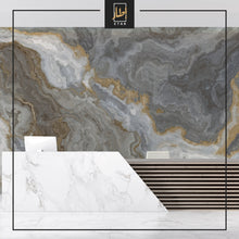 Load image into Gallery viewer, Grey and Brown Tones Marble Design Wallpaper Dark Colors Stone Wall Mural
