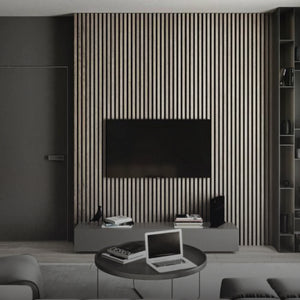 3D Wood wallpaper ( Grey ) 300 * 100 CM