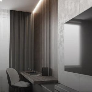 3D Wood wallpaper ( Grey ) 300 * 100 CM