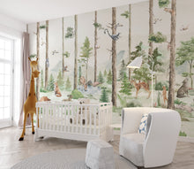 Load image into Gallery viewer, Watercolor Kids Forest Wallpaper
