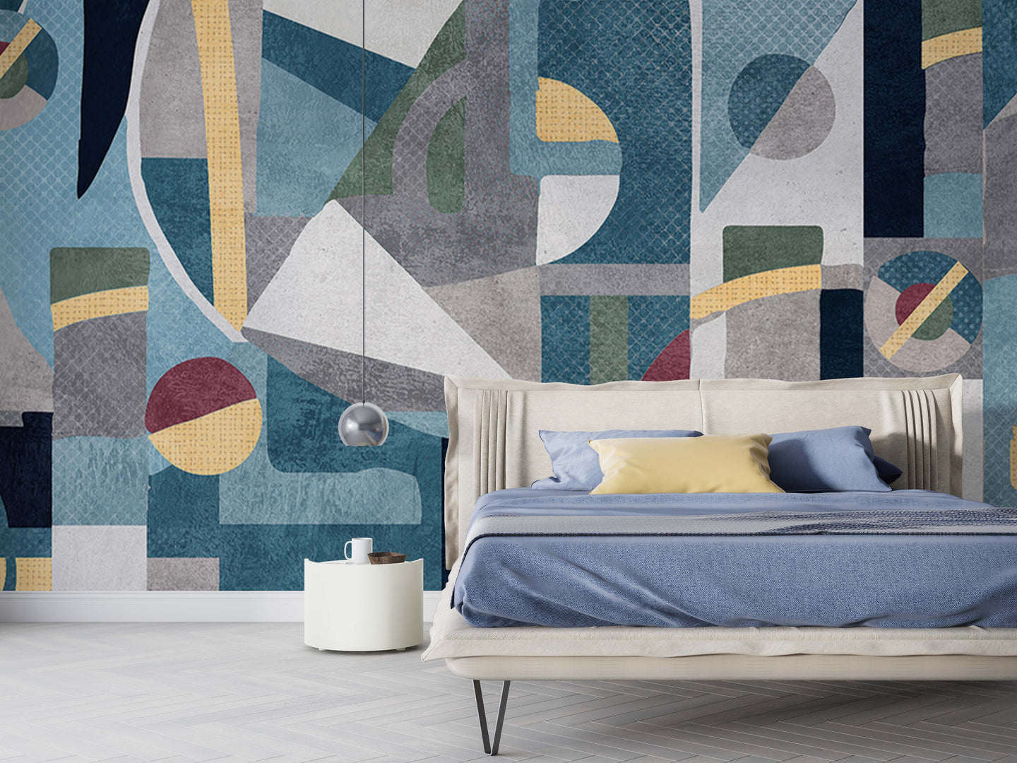 Textured Geometric Patterns Modern Wallpaper