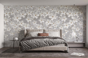 3D white Flower wallpaper
