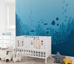 deep sea wall mural