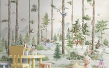 Load image into Gallery viewer, Watercolor Kids Forest Wallpaper
