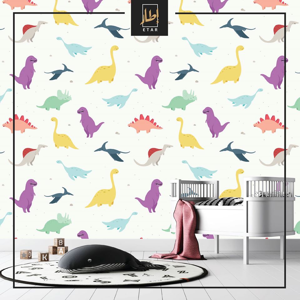 Seamless dinosaur patterns wallpaper