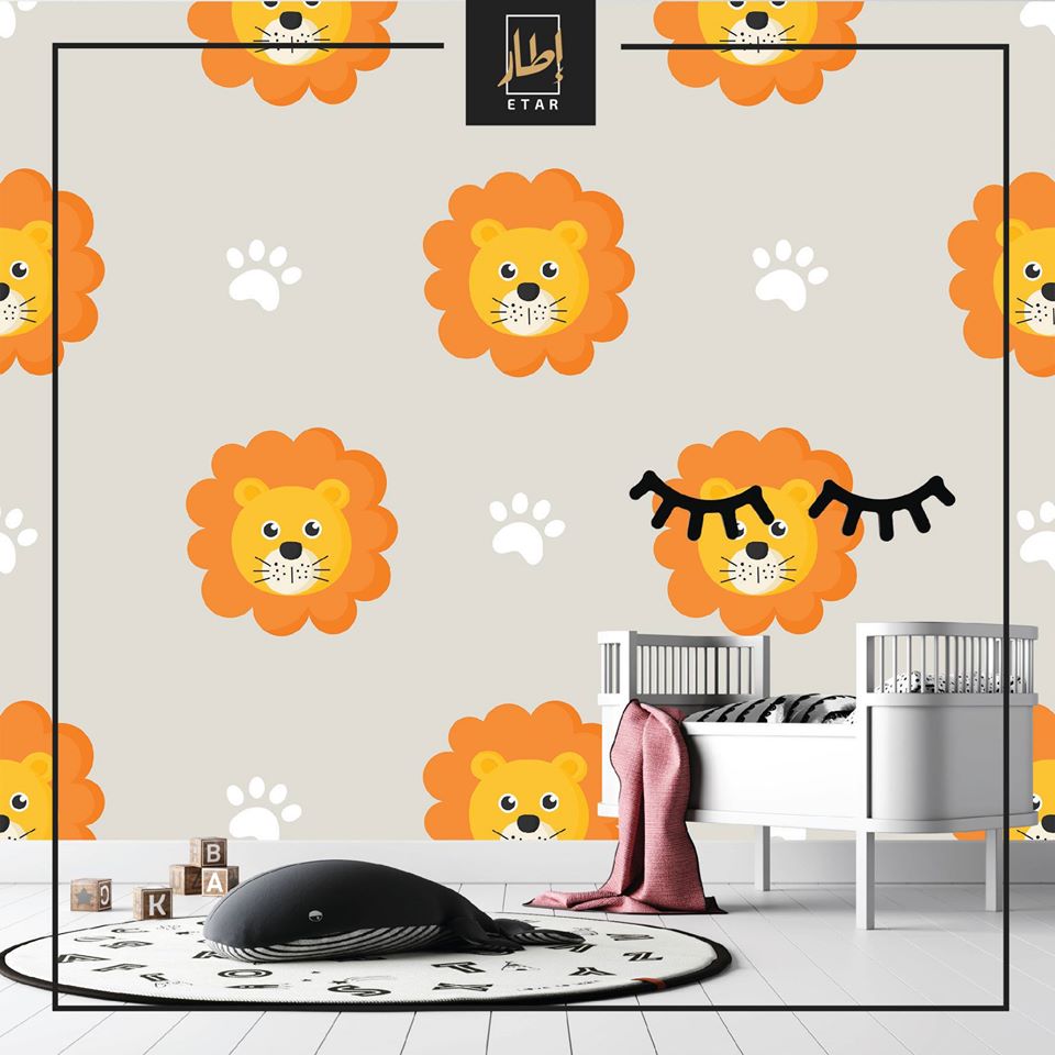 Cute Lion pattern wallpaper