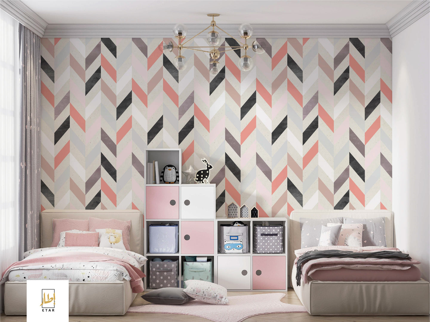 Geometric forms wallpaper