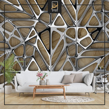 Load image into Gallery viewer, Custom 3D Wallpaper White Wall Mural 3D  Wall Paper  Geometric Mural Wallpaper 3d Photo Mural Wall Decor
