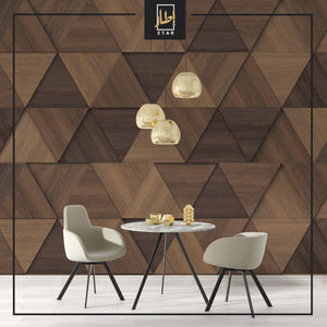3D Wood Geometry Wallpaper