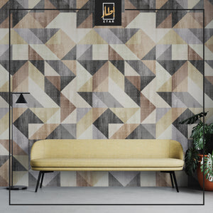 3D Triangles Colors Wallpaper , Wall mural