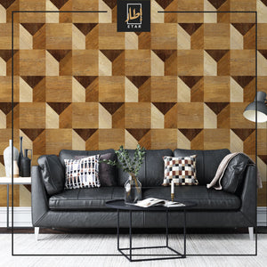 3D wallpaper Pattern , wood , wall mural