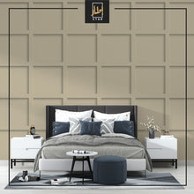 Load image into Gallery viewer, 3D Wood Panel  wallpaper , wall mural , Dark Blue , White , Grey , Beige Color
