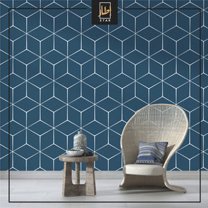 Seamless 3D geometric cubic pattern Wallpaper