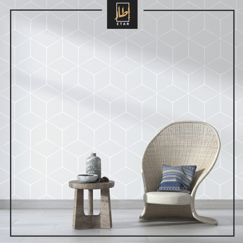 Seamless 3D geometric cubic pattern Wallpaper