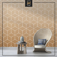 Load image into Gallery viewer, Seamless 3D geometric cubic pattern Wallpaper
