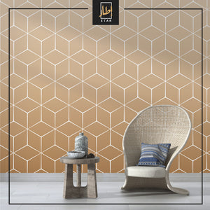 Seamless 3D geometric cubic pattern Wallpaper