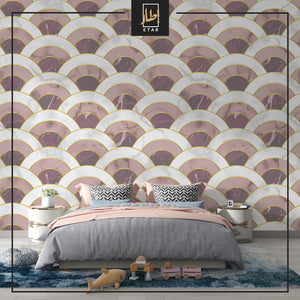 Dome Pink Marble Wallpaper