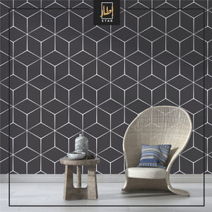 Seamless 3D geometric cubic pattern Wallpaper