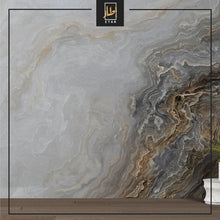 Load image into Gallery viewer, Marble Abstract Design Shades Of Brown Golden Look Yellow Wallpaper
